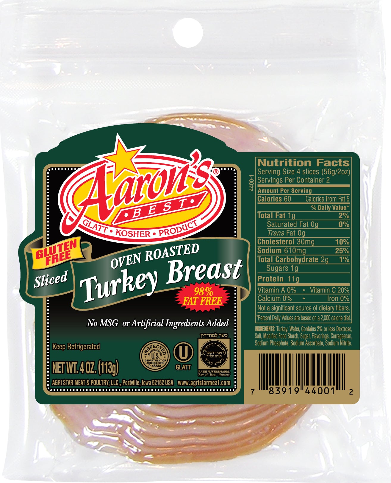 Kosher Oven Roasted Turkey Breast