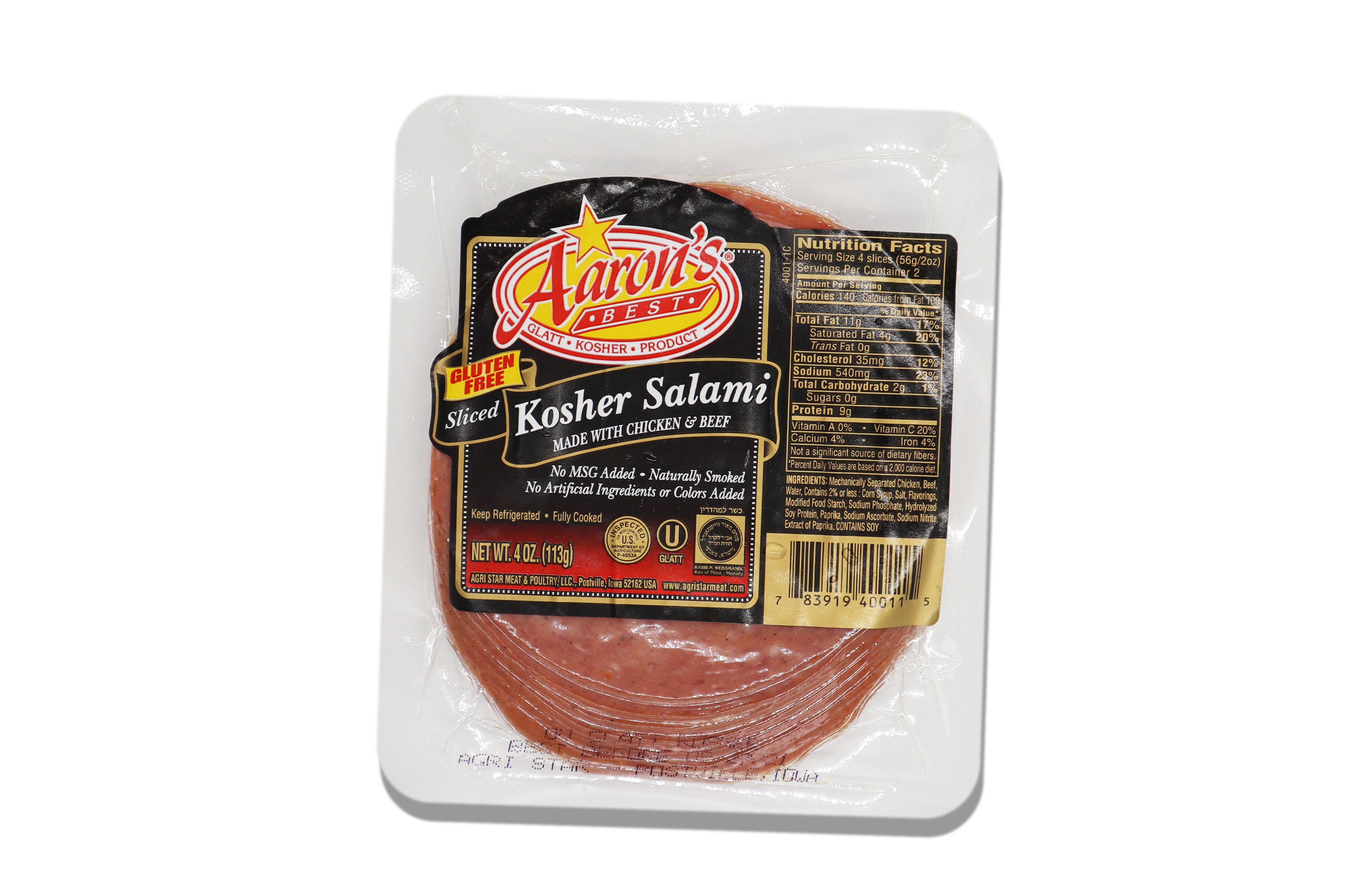Kosher Chicken & Beef Salami